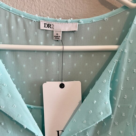 DDR2 by Daniel Rainn Swiss Dot Blouse - Sz XL (NWT) - Picture 4 of 10